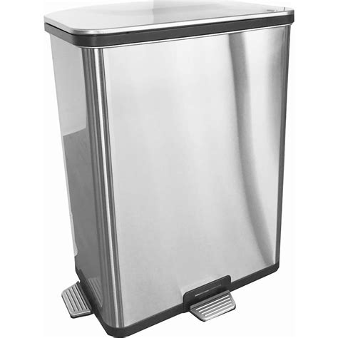 13 gallon silver trash can